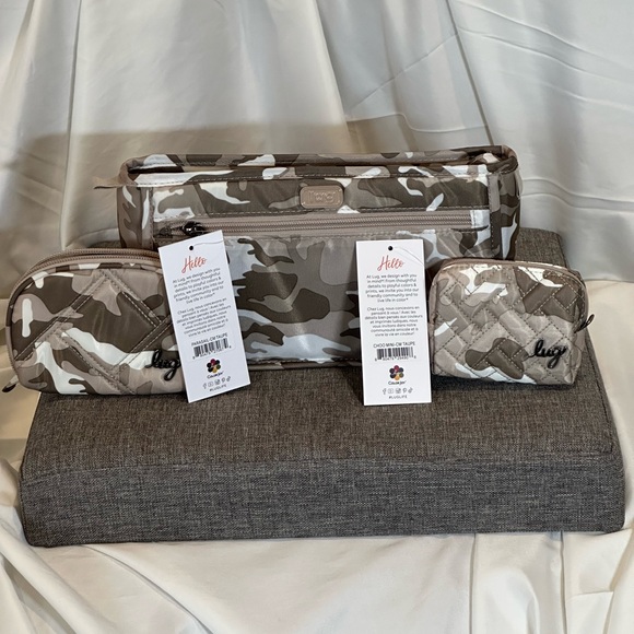 lug Handbags - Lug travel pouch set camo taupe